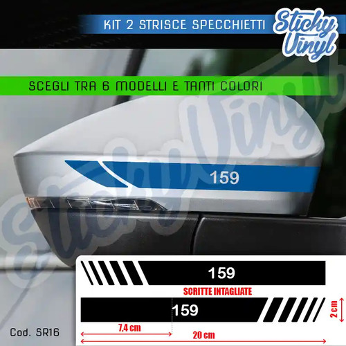 Adesivi strisce specchietti - strisce,